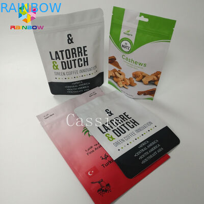 O saco do petisco da impressão de Digitas que empacota a folha de alumínio Resealable levanta-se malotes