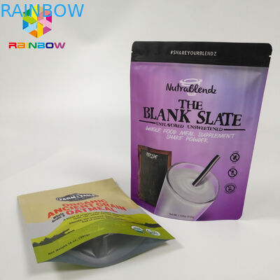 A folha de alumínio de empacotamento do saco Resealable do petisco levanta-se o malote do fechamento do fecho de correr de Doypack