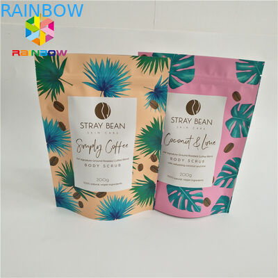 levante-se o runtz plástico impresso costume do pacote do alimento do saco de café dos sacos do malote do zíper que empacota a umidade lustrosa matt