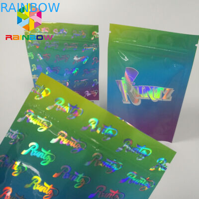 Umidade - a prova levanta-se o fechamento colorido do fecho de correr do holograma do laser dos sacos RUNTZ Mylar do malote do zíper