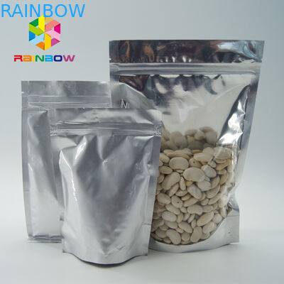 A folha de alumínio por atacado de produto comestível levanta-se o saco Ziplock com a janela dianteira clara para sementes/empacotamento dos frutos secos