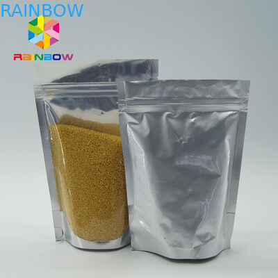 A folha de alumínio por atacado de produto comestível levanta-se o saco Ziplock com a janela dianteira clara para sementes/empacotamento dos frutos secos