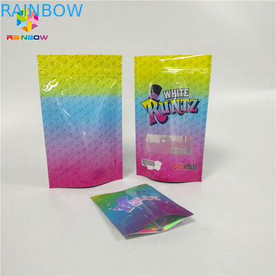 O costume imprimiu o saco material laminado Doypack Ziplock Resealable de Runtz da prova do cheiro para o empacotamento dos doces de CBD