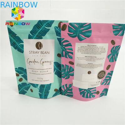 Os sacos de plástico levantam-se o runtz impresso costume do alimento do café do saco do malote do zíper que empacota a umidade lustrosa matt