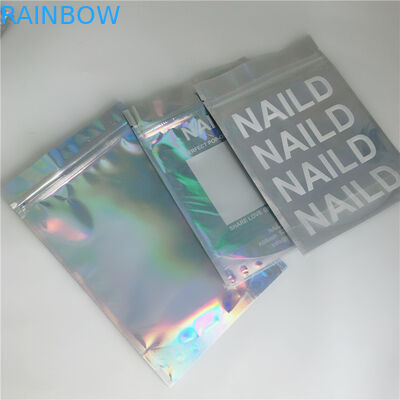 3 tomou partido malote de fumo empacotar cosmético do envoltório do cigarro do Ziplock liso de Mylar da folha do saco do selo