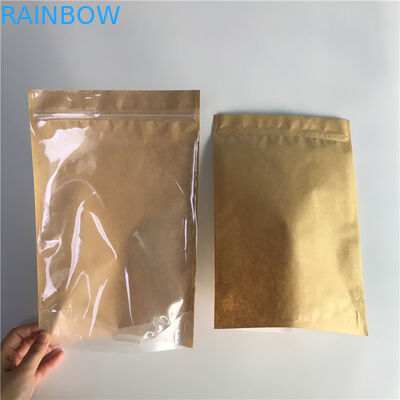 O papel de embalagem de produto comestível levanta-se a aba de empacotamento da tração do malote com o bom zíper do Sealability