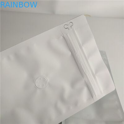 Enchimento superior da impressão branca lisa do filme do empacotamento de alimento do saco da parte inferior lisa com válvula de ar