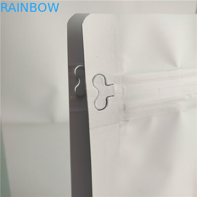 Enchimento superior da impressão branca lisa do filme do empacotamento de alimento do saco da parte inferior lisa com válvula de ar