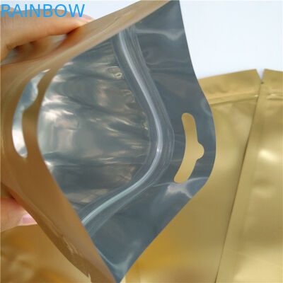 O zíper superior levanta-se o material laminado sacos do malote com Euro/furo de suspensão redondo