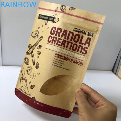 Feijões de café que empacotam a espessura personalizada dos sacos de papel 120-180 Mic com impressão do logotipo