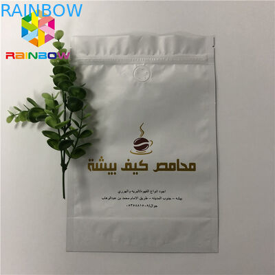 O fechamento laminado do fecho de correr de Matt da folha de alumínio levanta-se o saco de café dos sacos do malote do zíper com válvula