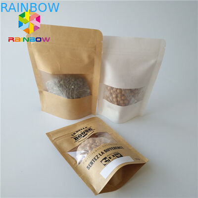 Levante-se o malote plástico do espaço livre do fechamento do fecho de correr dos sacos do empacotamento de alimento do petisco transparente com janela