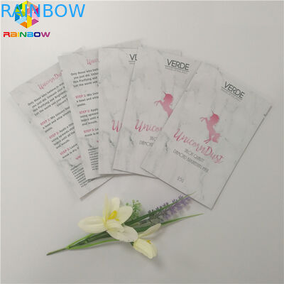 Revestimento de superfície impresso lustroso de empacotamento cosmético da folha de alumínio do saco da máscara facial