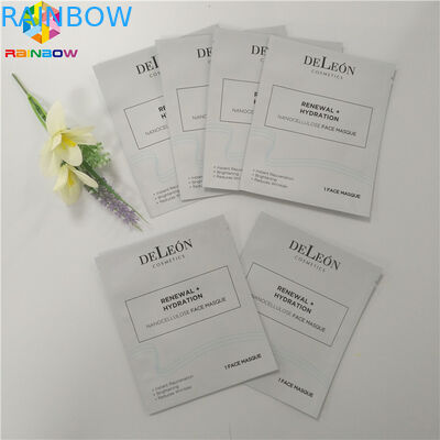 Pacote facial de empacotamento cosmético plástico da máscara do selo dos lados da embalagem 3 do saco da folha de alumínio