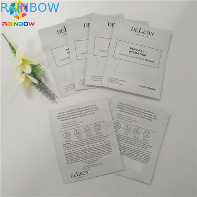 Pacote facial de empacotamento cosmético plástico da máscara do selo dos lados da embalagem 3 do saco da folha de alumínio