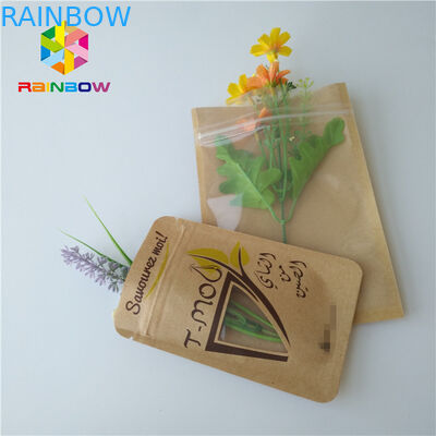 Empacotamento lateral da cookie da folha de alumínio do selo do produto comestível três feitos sob encomenda Resealable dos sacos de papel