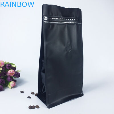 Malotes plásticos Resealable de Matt que empacotam a parte inferior lisa alinhada do fechamento do fecho de correr com válvula