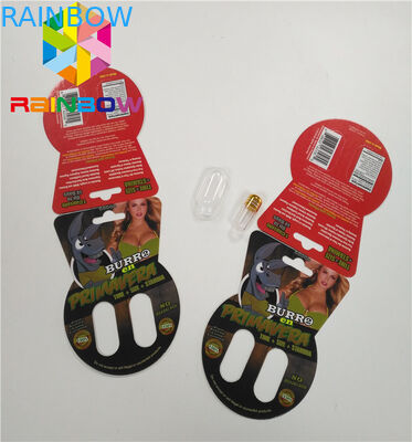 furo dobro de empacotamento Lenticular da caixa de cartão de papel do tipo do Burro 3d único que inclui a garrafa