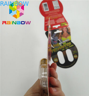 Cartão lustroso da bolha que empacota o cartão de papel dos comprimidos Burro2 60000 feitos sob encomenda do realce do sexo