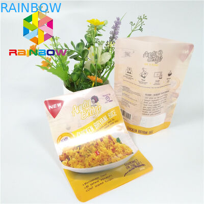 Os malotes plásticos do zíper que empacotam a retorta impressa do molho do alimento do vácuo levantam-se o saco