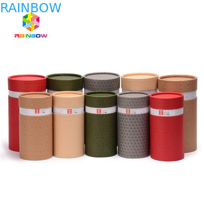 Recicle o material laminado de empacotamento impresso do cartão da caixa de papel das garrafas de CBD o tubo de papel