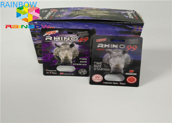 Embalagem masculina dos comprimidos 3d do realce do cartão plástico da inserção da bolha da garrafa dos cartões/caixa de exposição