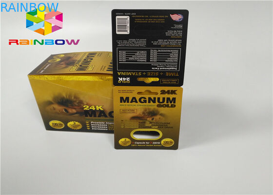 Embalagem masculina dos comprimidos 3d do realce do cartão plástico da inserção da bolha da garrafa dos cartões/caixa de exposição