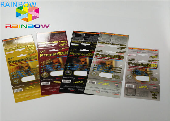 Embalagem masculina dos comprimidos 3d do realce do cartão plástico da inserção da bolha da garrafa dos cartões/caixa de exposição