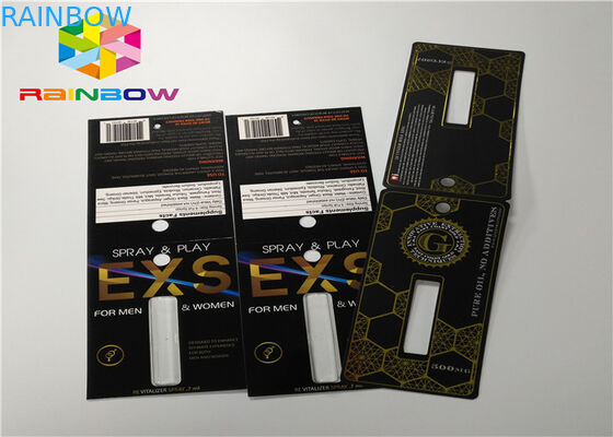 Embalagem masculina dos comprimidos 3d do realce do cartão plástico da inserção da bolha da garrafa dos cartões/caixa de exposição