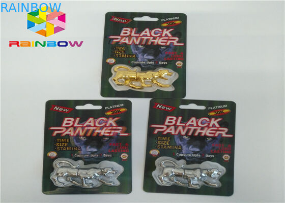 Bloco de bolha masculino dos comprimidos do realce que empacota o cartão da bolha do rinoceronte 3D para o pacote das cápsulas