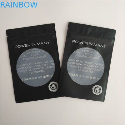 Malotes feitos sob encomenda de empacotamento do bracelete dos brincos do saco do fechamento do fecho de correr do logotipo dos sacos da soldadura térmica lustrosa