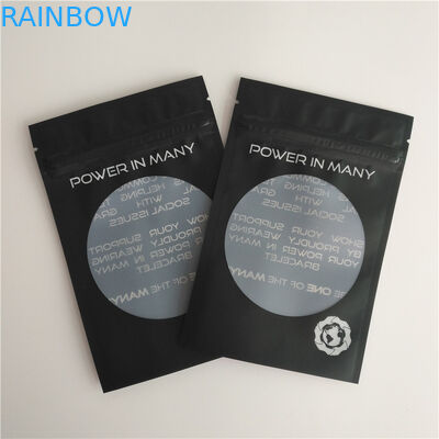 Malotes feitos sob encomenda de empacotamento do bracelete dos brincos do saco do fechamento do fecho de correr do logotipo dos sacos da soldadura térmica lustrosa