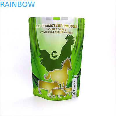 Malotes plásticos Moistureproof que empacotam a folha de alumínio Doypack do selo do aperto do saco da forragem