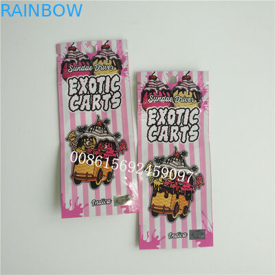 A folha feita sob encomenda imprimiu o cartucho da pena dos sacos 1ml Vape do Ziplock que empacota com janela