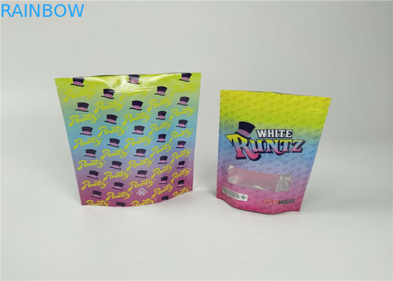 Malotes plásticos de Runtz que empacotam o fechamento do fecho de correr do saco da erva daninha das cookies da prova do cheiro do menino da selva