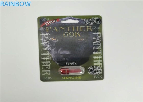 Deslize os comprimidos masculinos de empacotamento do realce do cartão da bolha que embalam a embalagem do comprimido 3d do sexo