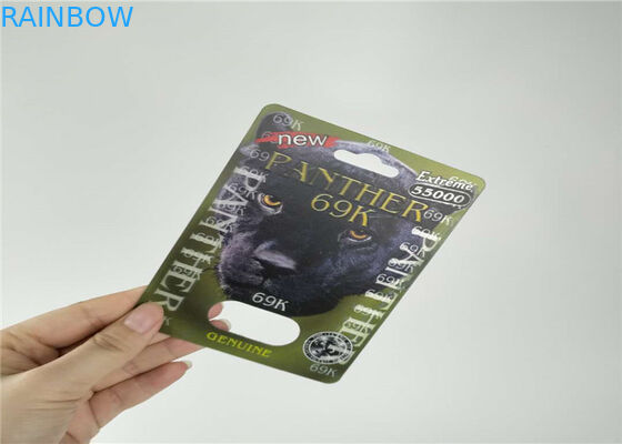 Cartão da bolha da cápsula do comprimido do rinoceronte que empacota o tempo longo da ruptura da garrafa de comprimido 3D não