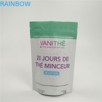 O costume imprimiu o bloco do pó de leite da folha de alumínio dos sacos do empacotamento de alimento do petisco com zíper