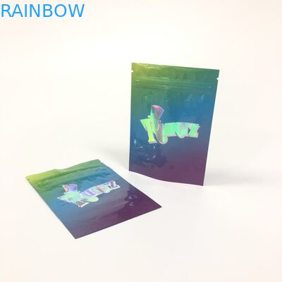 Crianças holográficas dos sacos de plástico do fechamento do fecho de correr de Runtz da prova do cheiro resistentes para a cápsula/comprimidos