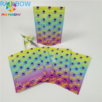 Superfície lustrosa de empacotamento de empacotamento dos sacos da erva daninha da prova do cheiro do malote da folha do costume 1oz 3.5g