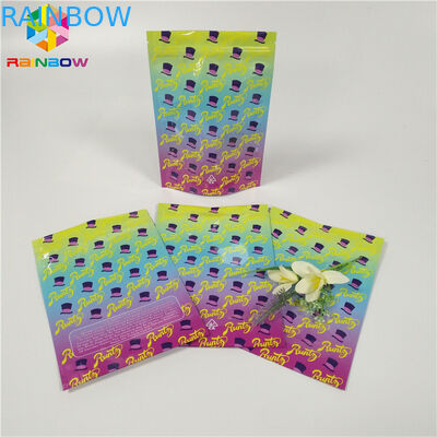 Superfície lustrosa de empacotamento de empacotamento dos sacos da erva daninha da prova do cheiro do malote da folha do costume 1oz 3.5g