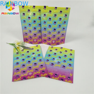 Superfície lustrosa de empacotamento de empacotamento dos sacos da erva daninha da prova do cheiro do malote da folha do costume 1oz 3.5g