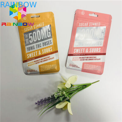 Plásticos reusáveis levantam-se sacos Matt do malote do zíper terminado com a janela clara dianteira