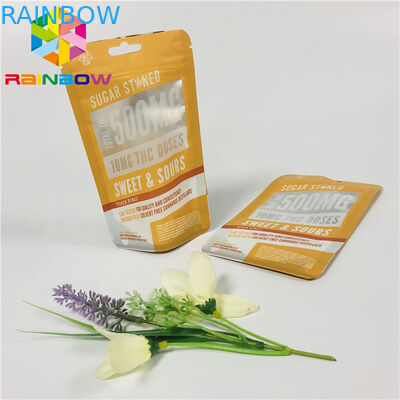 Malotes plásticos Nuts do petisco que empacotam Customzied que imprime a janela clara com zíper Resealable