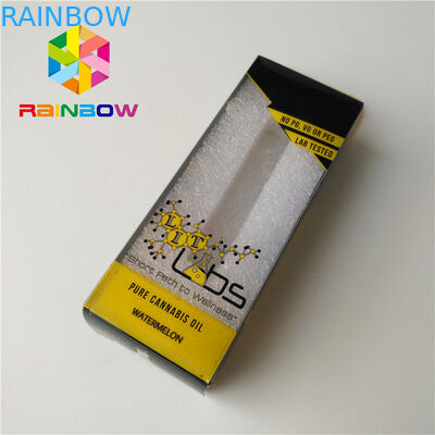 A caixa de empacotamento baixo Moq 1oz imprimindo feito sob encomenda da garrafa de óleo essencial de CBD 2 onças reciclou o papel do cartão