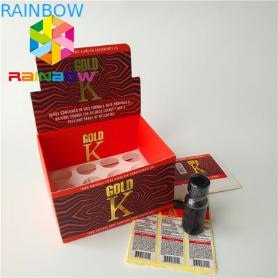 Caixa de papel revestida de empacotamento de cigarro de charuto das caixas do incenso erval do revestimento da superfície do resíduo metálico