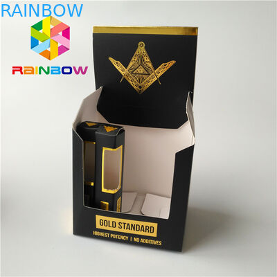 Caixa de papel revestida de empacotamento de cigarro de charuto das caixas do incenso erval do revestimento da superfície do resíduo metálico