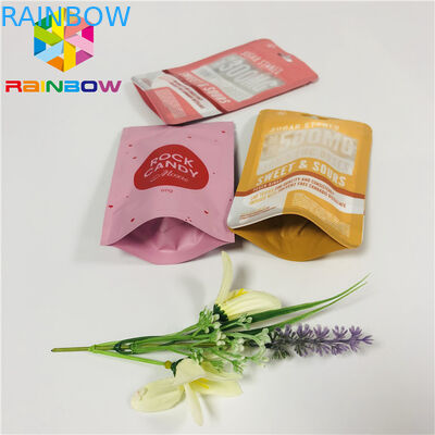 FDA Mylar levanta-se o malote do zíper, sacos de plástico selados Ziplock com furo do cair