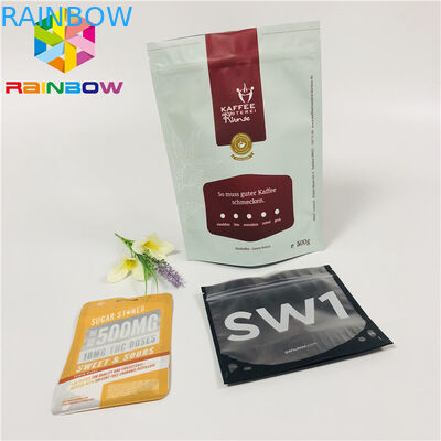 A folha de alumínio da barreira da umidade levanta-se o plástico do Ziplock do feijão de café dos sacos do malote