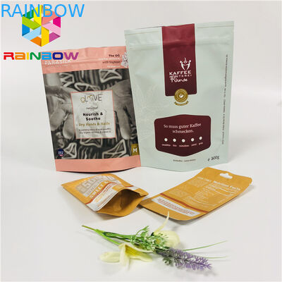 O empacotamento matte dos saquinhos de chá levanta-se o saco da folha de alumínio com zíper/entalhe de rasgo